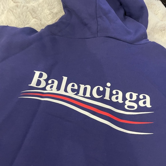 Balenciaga Sweatshirt With Campaign Logo Print On Chest And Back Sz XS - Picture 8 of 8